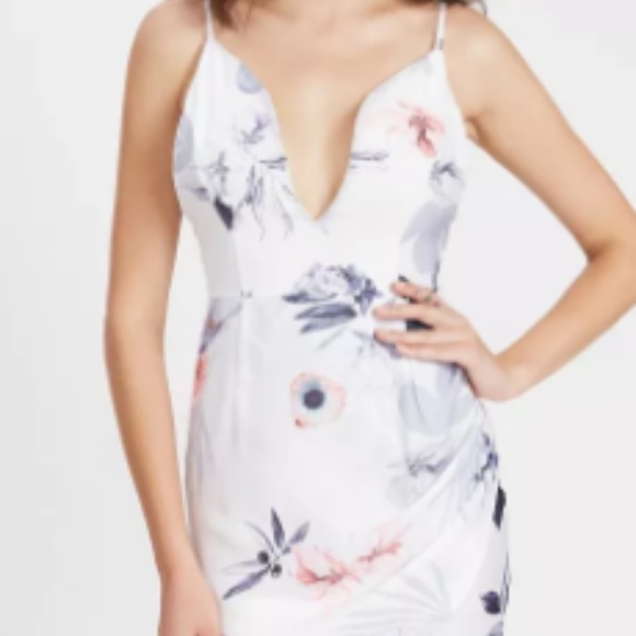 white wrap cami dress